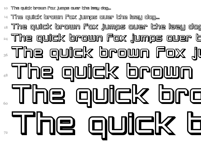 SF Chromium 24 font waterfall